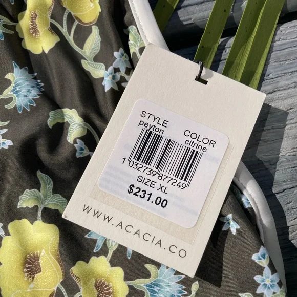 ACACIA - Piped Peyton Full Piece Swimsuit in Citrine - XL - Picture 5 of 16